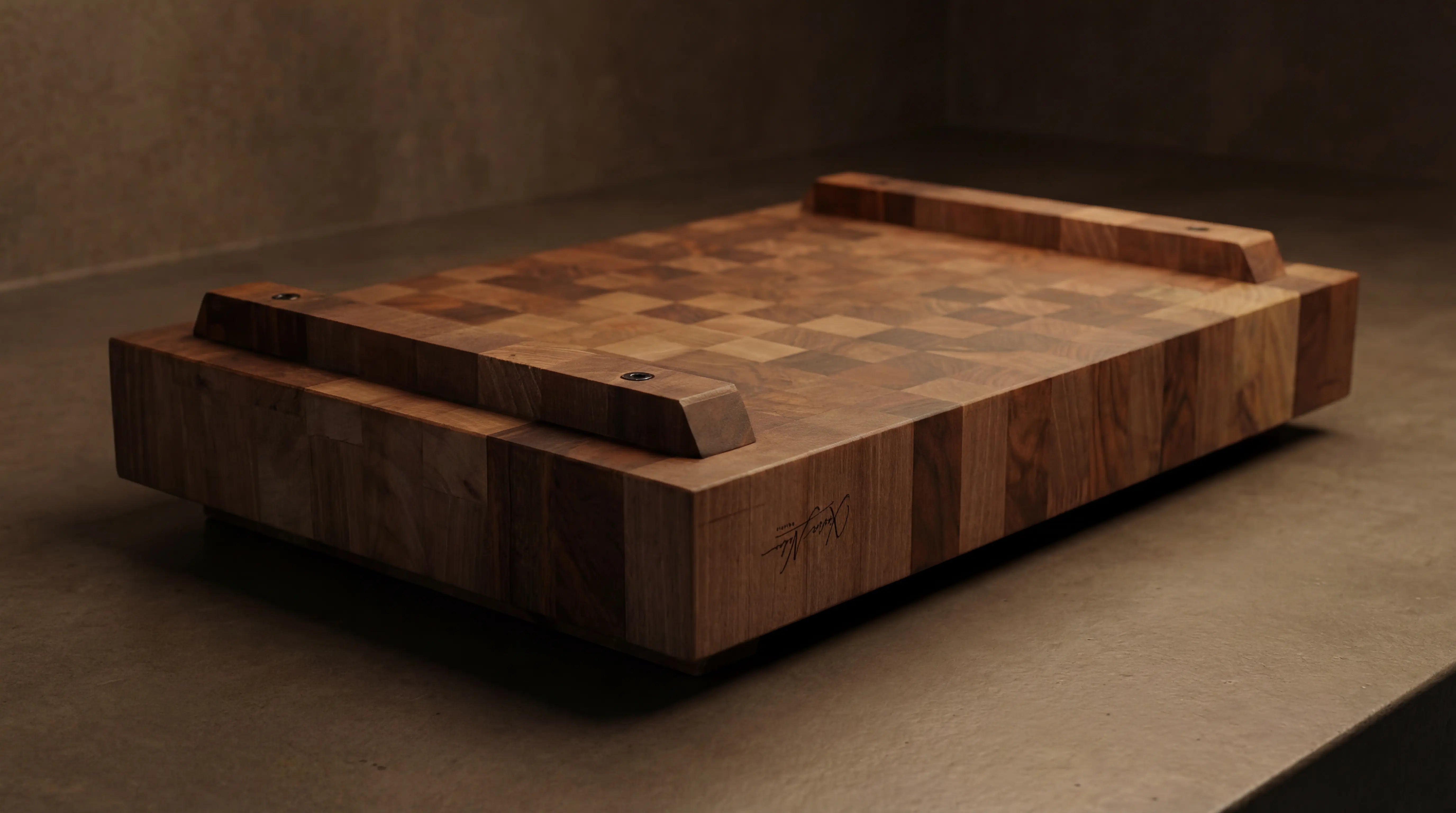 Billot en noyer massif abouté Xavier Nadau Designer