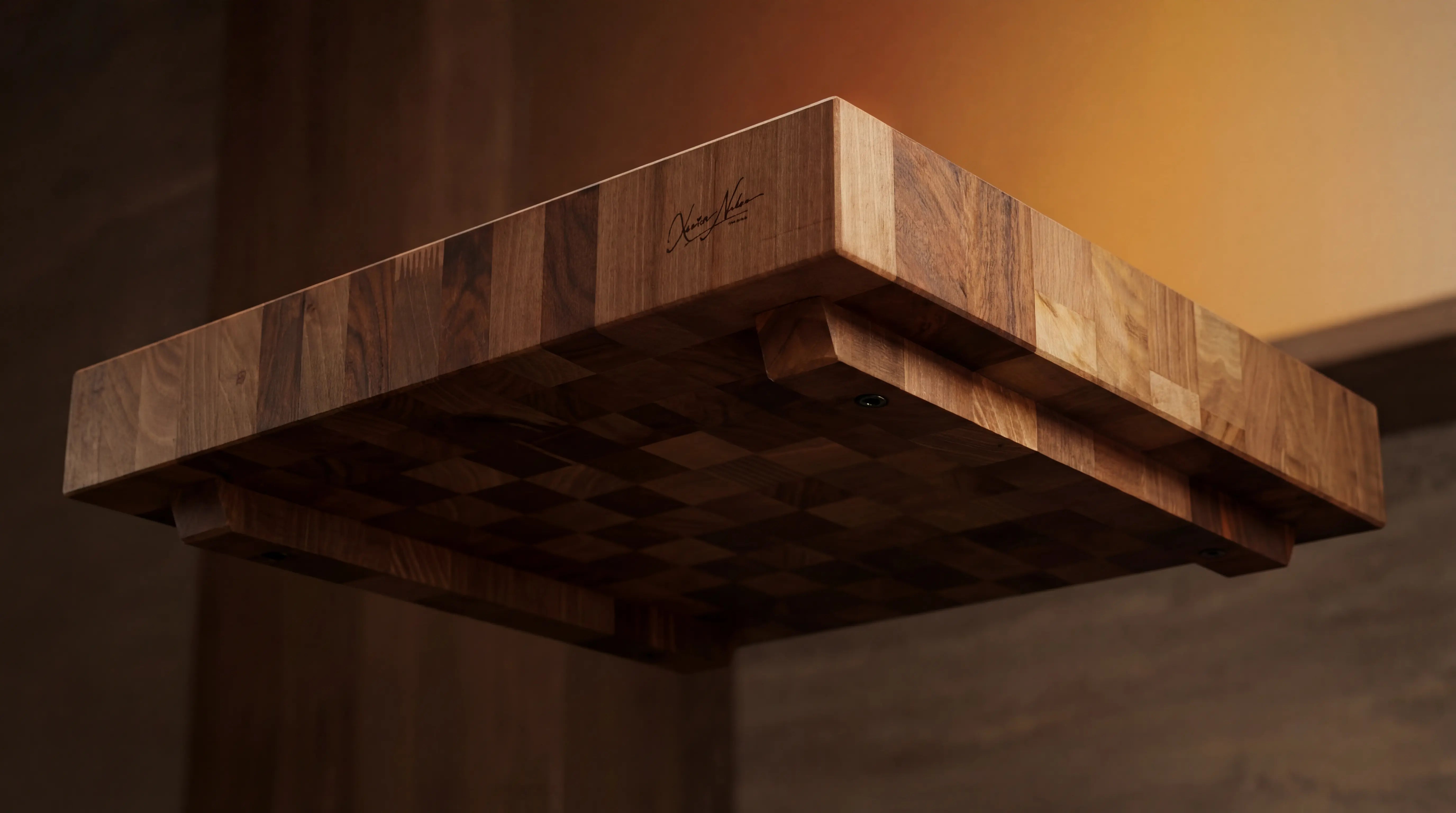 Billot en noyer massif abouté Xavier Nadau Designer